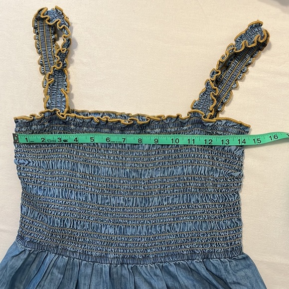 Denim Smocked Summer Top - Picture 6 of 7